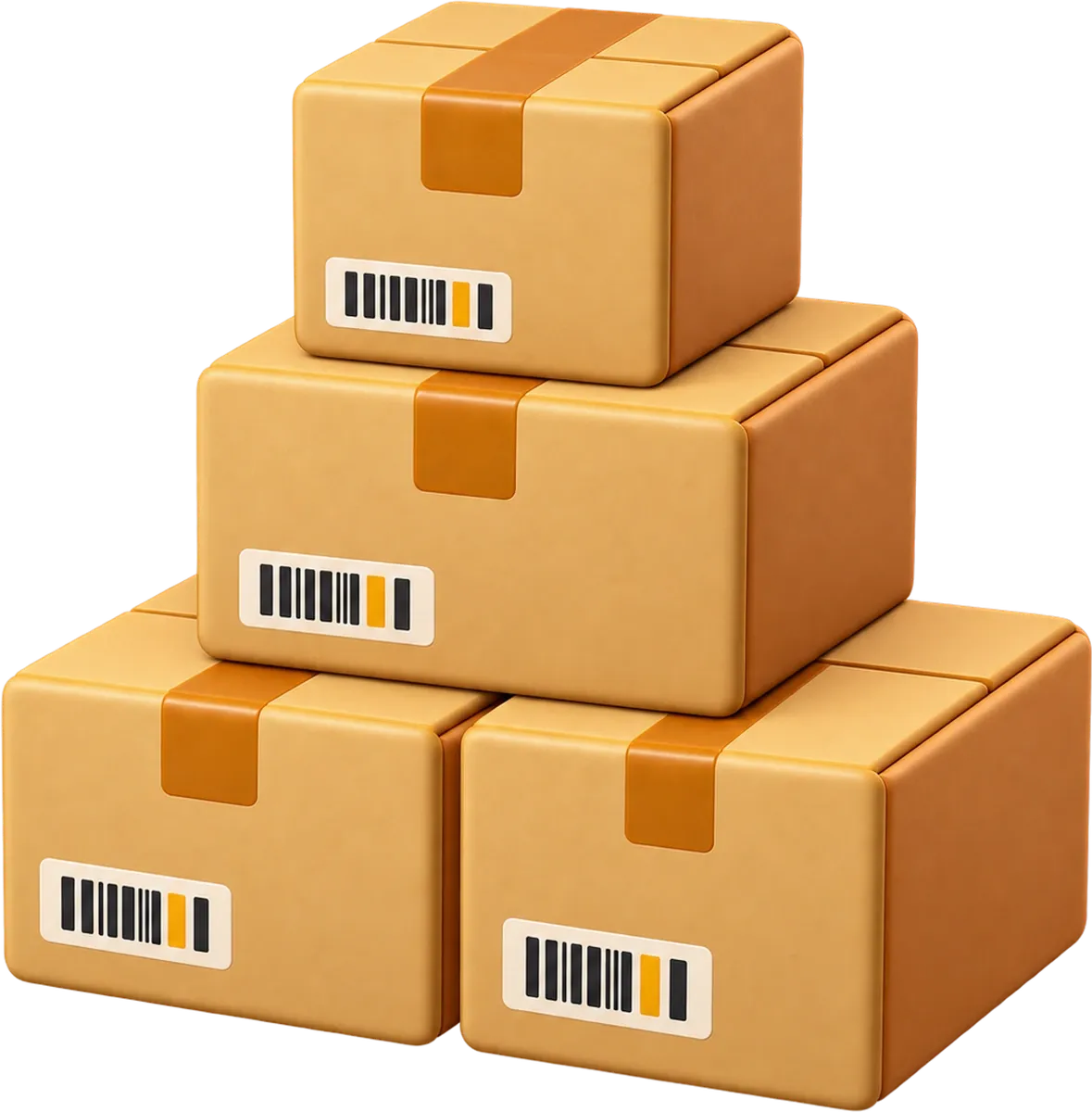 Stacked, labelled storage boxes